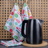 Серветка надрукована 30*30  (100% поліестер) KITCHENWARE Червоний