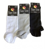 Шкарпетки чоловічі сітка слід ТМ Super socks  017 р 45-47 білий/світло сірий/чорний