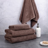 Рушник махровий 50х90 (рис ефект) КОРИЧНЕВИЙ