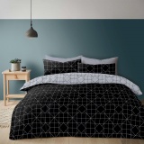 К-т 200*220 тмMTX Бязь голд (підк.200*220 прост.на рез.160*20*200,нав.50*70-2 шт) Абстр чорн біла