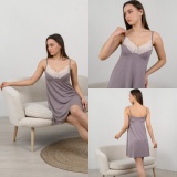 Сорочка жіноча ТМ NEL м.1278-92 р.XL Моко/крапка Біла