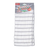 Серветка гладкофарбована 30*30  BAMBOO Білий/сірий