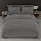 К-т 200*220 тмMTX Бязь голд (підк.200*220 прост.на рез.160*20*200,нав.50*70-2 шт) Смужка сіра