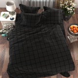 К-т 200*220 тмMTX Бязь голд (підк.200*220 прост.220*240,нав.50*70-2 шт) Клітина т.сіра
