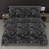 К-т 200*220 тмMTX Бязь голд (підк.200*220 прост.220*240,нав.70*70-2 шт) Абстракція мармур чорний