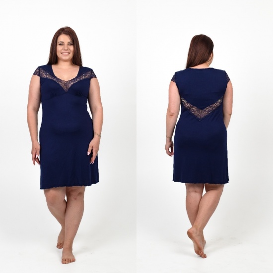 Сорочка жіноча ТМ NEL м.793-92 р.48-50 (XL) Темно-синій - 1