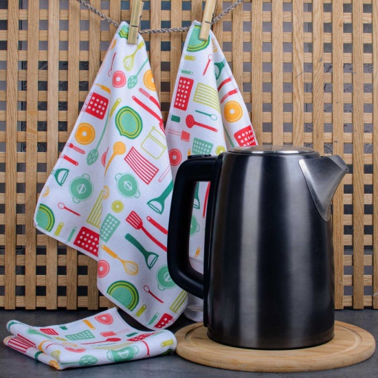 Серветка надрукована 30*30  (100% поліестер) KITCHENWARE Червоний - 1
