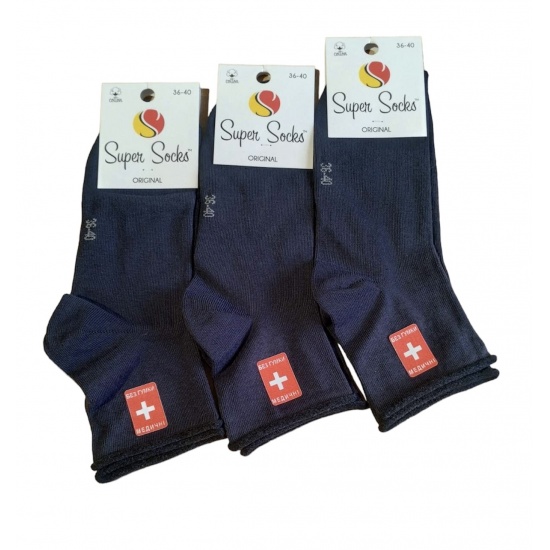 Шкарпетки жіночі ТМ Super socks без резинки 036 р 36-40 Т.сірий - 1
