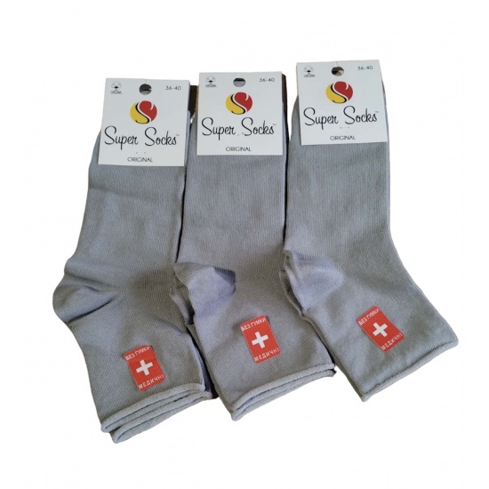 Шкарпетки жіночі ТМ Super socks без резинки 036 р 36-40 Світло-сірий - 1