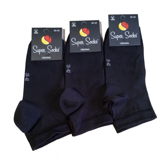 Шкарпетки чоловічі скорочені ТМ Super socks 002 р 39-42 Чорний - 1