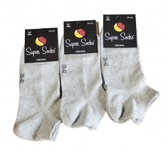 Шкарпетки чоловічі сітка слід ТМ Super socks  035 р 39-42 світло-сірий - 1