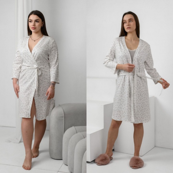 Халат жіночий ТМ NEL арт.1383-19 р.4XL Принт серце - 1