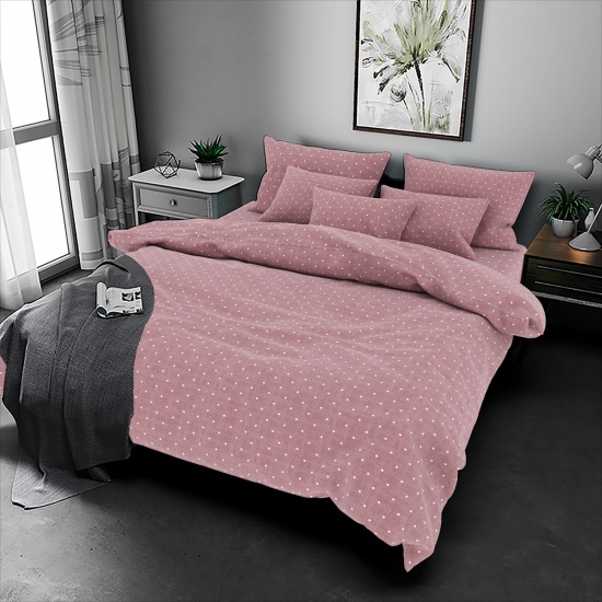 К-т 200*220 тмMTX Бязь голд (підк.200*220 прост.на рез.160*20*200,нав.50*70-2 шт) Абстр.гор.корал - 1