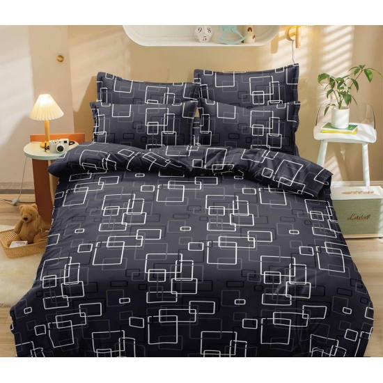 К-т 200*220 тмMTX Бязь голд (підк.200*220 прост.на рез.160*20*200,нав.50*70-2 шт) Абстр.квадрати - 1