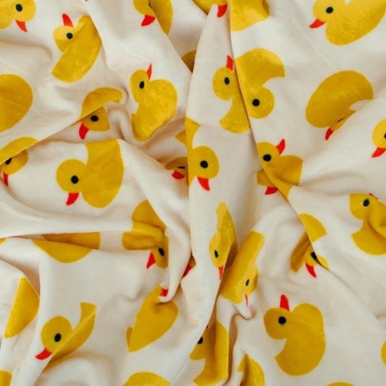 Плед фланель (вельсофт)  150*200 SUNNY DUCK набивний - 1