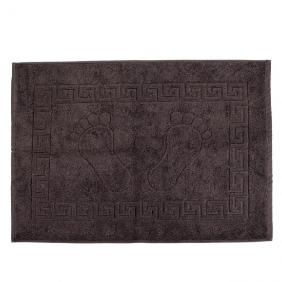 Рушник-ніжки махровий  50*70 ЖАККАРД (коричневий) - 1