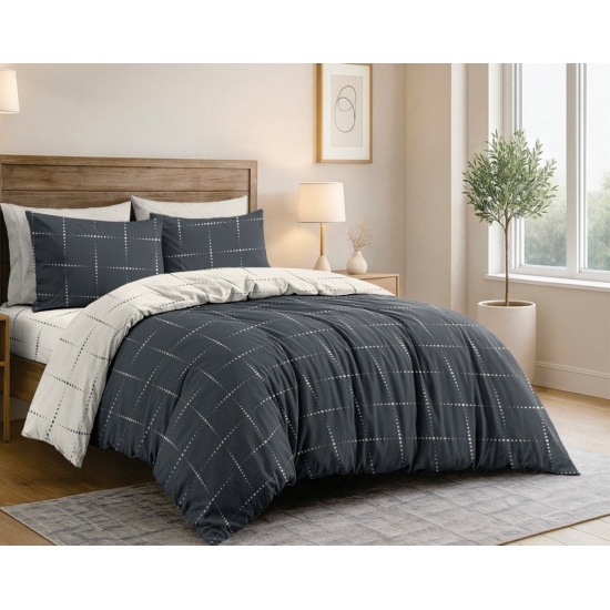 К-т 2,0 тмМТХ  Бязь голд (підк.215*175,прост.220*200,нав.70*70-2 шт) Абстракція кремово-графіт - 1